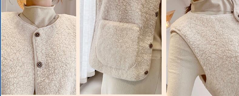 Fashion Lamb Plush Vest For Women