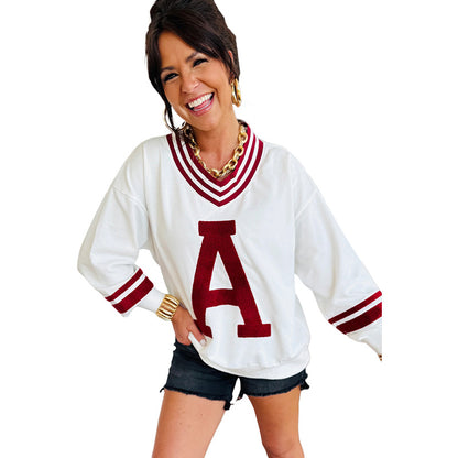 Casual Versatile Letter Print Pullover Hoodie