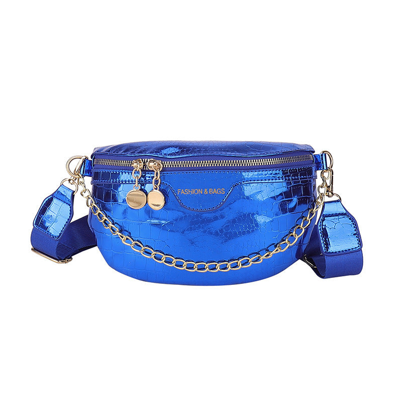 Shiny Chest Bag WesternWide Shoulder Strap Shoulder Bag