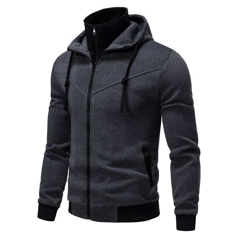 Sports Leisure Color-block Hooded Jacket