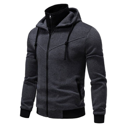 Sports Leisure Color-block Hooded Jacket