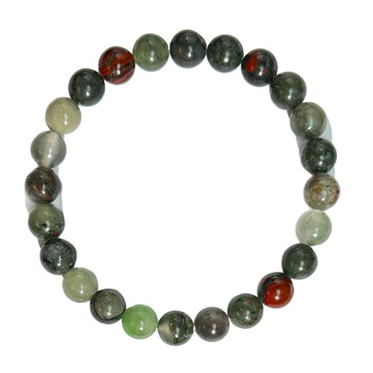 African Bloodstone Beaded Bracelet Handmade