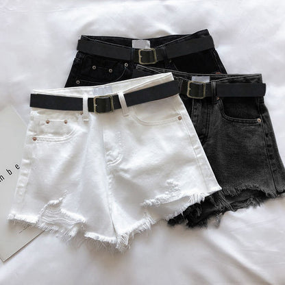 Fashion Leisure Ripped Denim Shorts For Women
