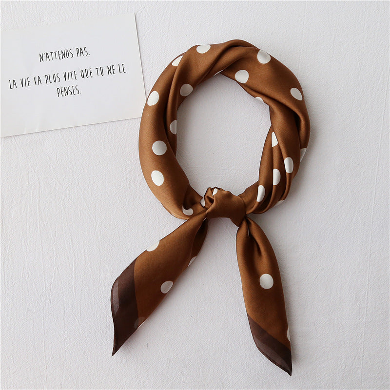 Literary small square retro scarf