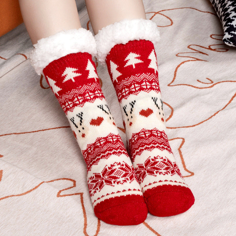 Copy of Christmas Floor Socks Indoor Home Sleep Winter Plush Thick Long Socks Women's Postpartum Socks Anti slip
