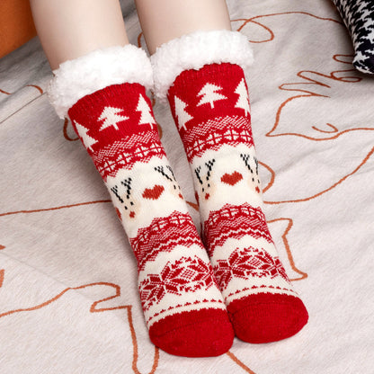Copy of Christmas Floor Socks Indoor Home Sleep Winter Plush Thick Long Socks Women's Postpartum Socks Anti slip