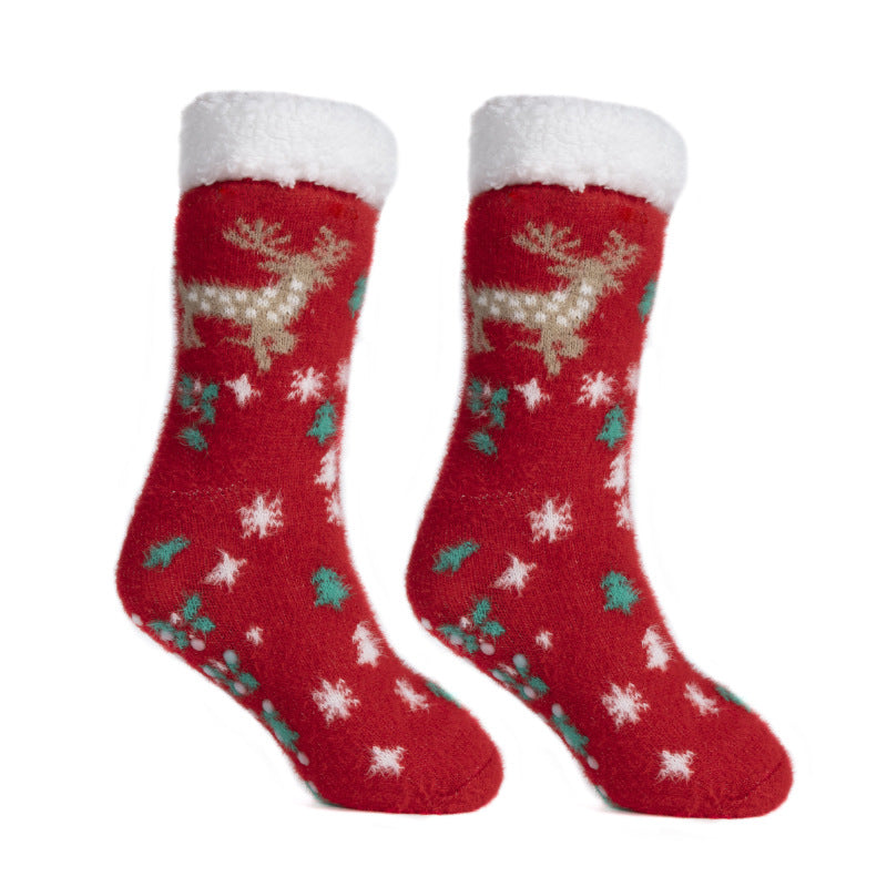 Copy of Christmas Floor Socks Indoor Home Sleep Winter Plush Thick Long Socks Women's Postpartum Socks Anti slip