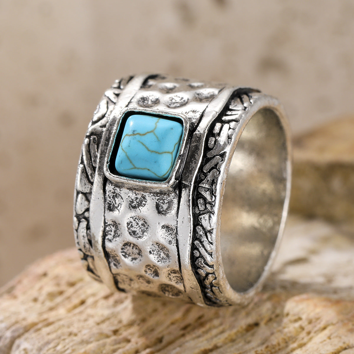 Turquoise Ring Bohemian Style Women