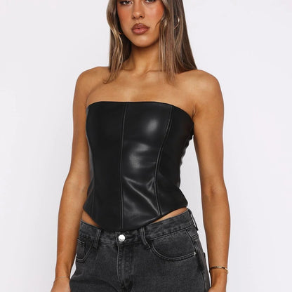 Strapless tight fishbone corset sexy strapless vest