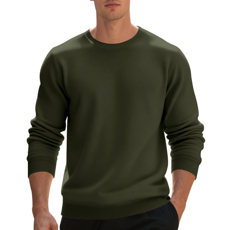 Fleece-lined Crew Neck Sweater Male Loose Casual Top - SD & CO.