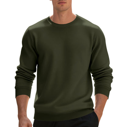 Fleece-lined Crew Neck Sweater Male Loose Casual Top - SD & CO.
