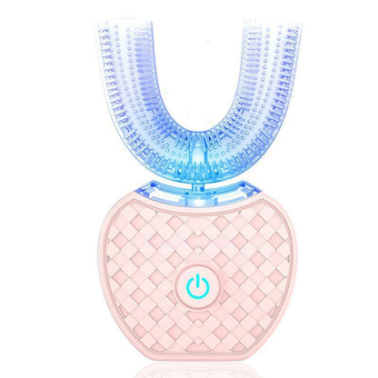 360 Degrees Intelligent Automatic Electric  Toothbrush Waterproof U Type Tooth Brush Whitening Blue Light USB Charging - SD & CO.