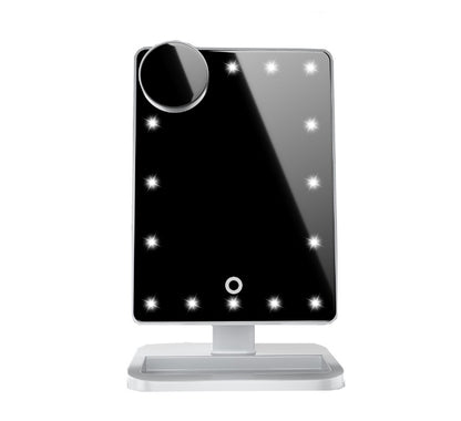 Touch Screen Makeup Mirror With 20 LED Light Bluetooth Music Speaker 10X Magnifying Mirrors Lights - SD & CO.