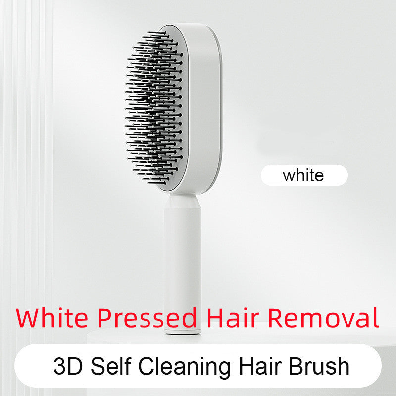 Self Cleaning Hair Brush For Women One-key Cleaning Hair Loss Airbag Massage Scalp Comb Anti-Static Hairbrush - SD & CO.