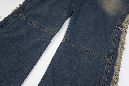 Ripped Denim Trousers For Men And Women