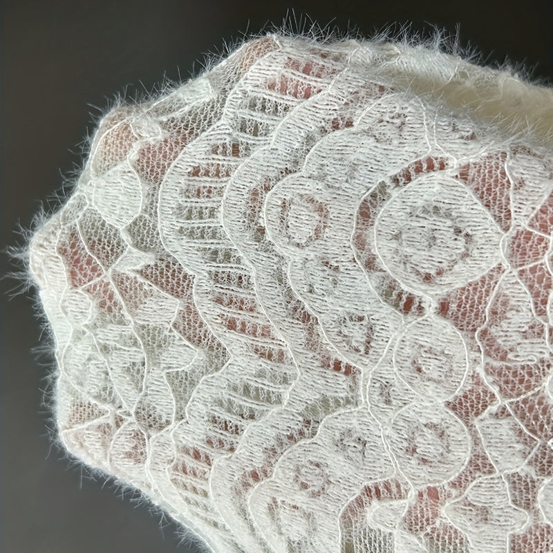 Women's Solid Color Lace Trim Blouse, V-Neck Button-Down Shirt With Elegant Detail For Professional Wear