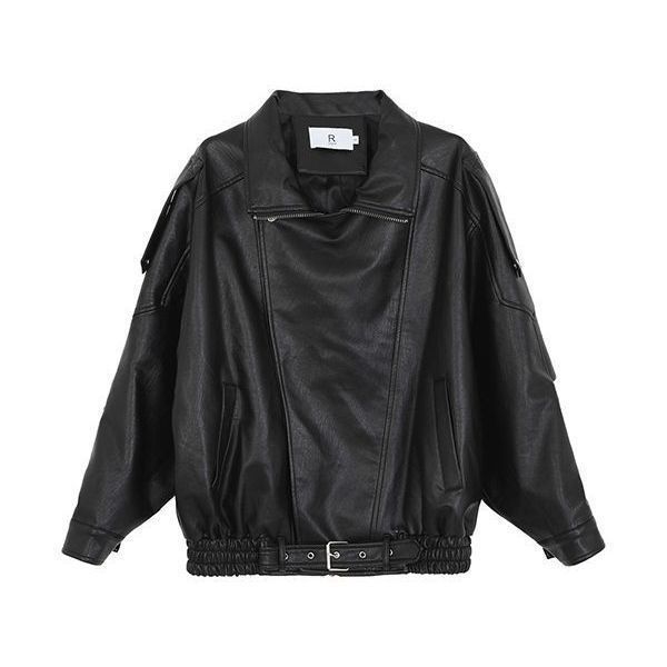 Biker's Leather Jacket Women's Loose All-match Retro - SD & CO.