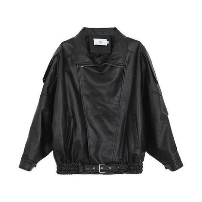 Biker's Leather Jacket Women's Loose All-match Retro - SD & CO.