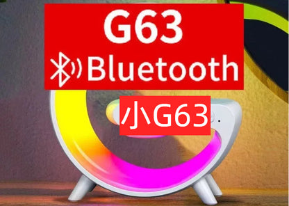 Bluetooth Speaker G63 Colorful Lights Clock Wireless Charging Multifunctional Bluetooth Speaker Colorful Atmosphere Alarm Clock