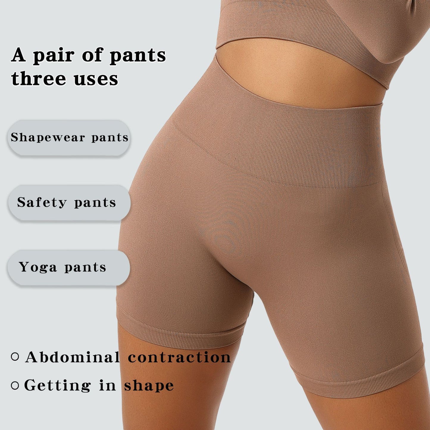 Women's Butt Lifting Pants High Waist Tummy Control Shapewear Thin Trainer Safety Pants