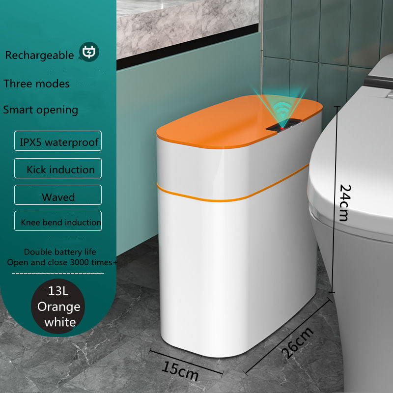 Smart Trash Can With Lid For Bedroom And Living Room Kitchen Storage Box Trash Can Induction Small Car Box Automatic Smart Dustbin Smart Trash Bin - SD & CO.
