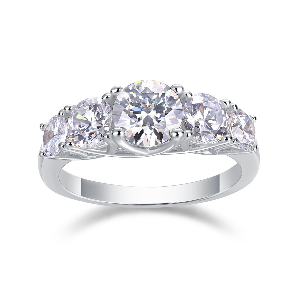Deep Affection - Set With 1-carat Top-quality Moissanite S925 Silver And Platinum-plated Diamond Wedding Ring. The Ring Can Be Tested With A Diamond Pen In Gold And Rose Gold
