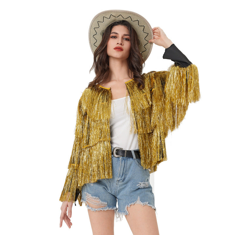 Tassel Long Sleeve Springsummer Cardigan Jacket - SD & CO.