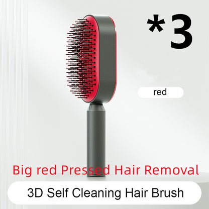 Self Cleaning Hair Brush For Women One-key Cleaning Hair Loss Airbag Massage Scalp Comb Anti-Static Hairbrush - SD & CO.