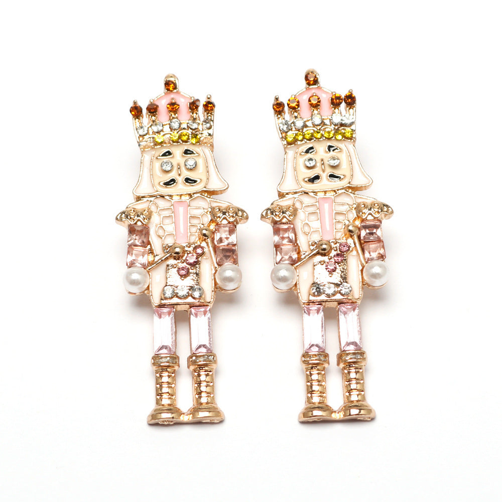 Alloy Personality Exaggerated Nutcracker Earrings