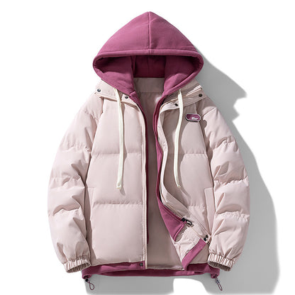 Two-Layer Hooded Puffer Jacket