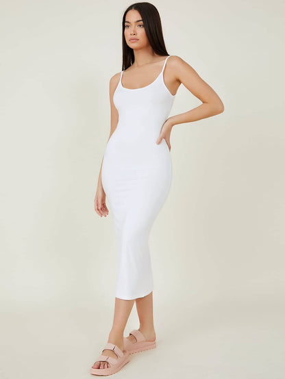 Aahwan Women's & Girls Midi Solid Cami Bodycon Casual Dress - SD & CO.