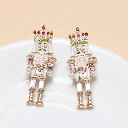 Alloy Personality Exaggerated Nutcracker Earrings