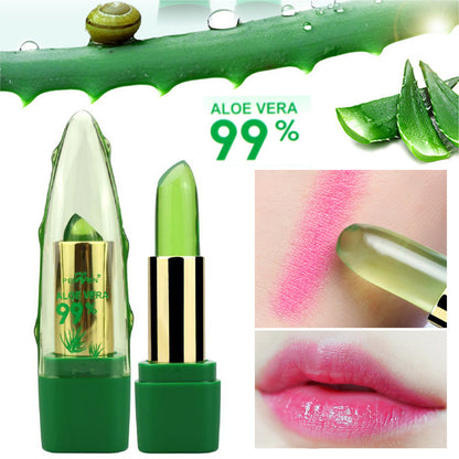 Aloe Vera Gel Color Changing Lipstick Gloss  Moisturizer Anti-drying Desalination Fine-grain Lip Blam Care - SD & CO.