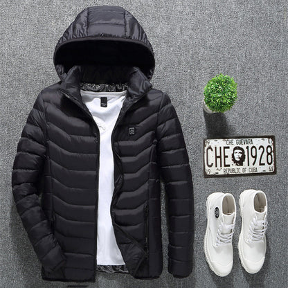 New Heated Jacket Coat USB Electric Jacket Cotton Coat Heater Thermal Clothing Heating Vest Men's Clothes Winter - SD & CO.