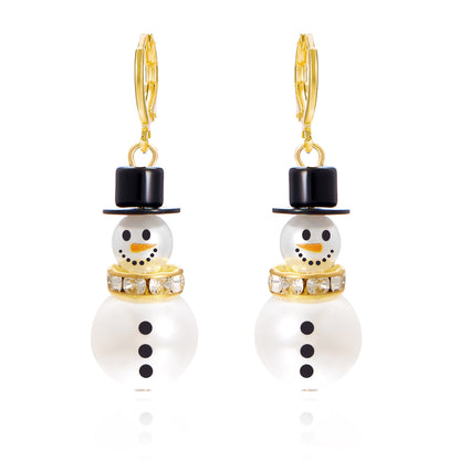 Women's Fashion Christmas Snowman Pendant Earrings