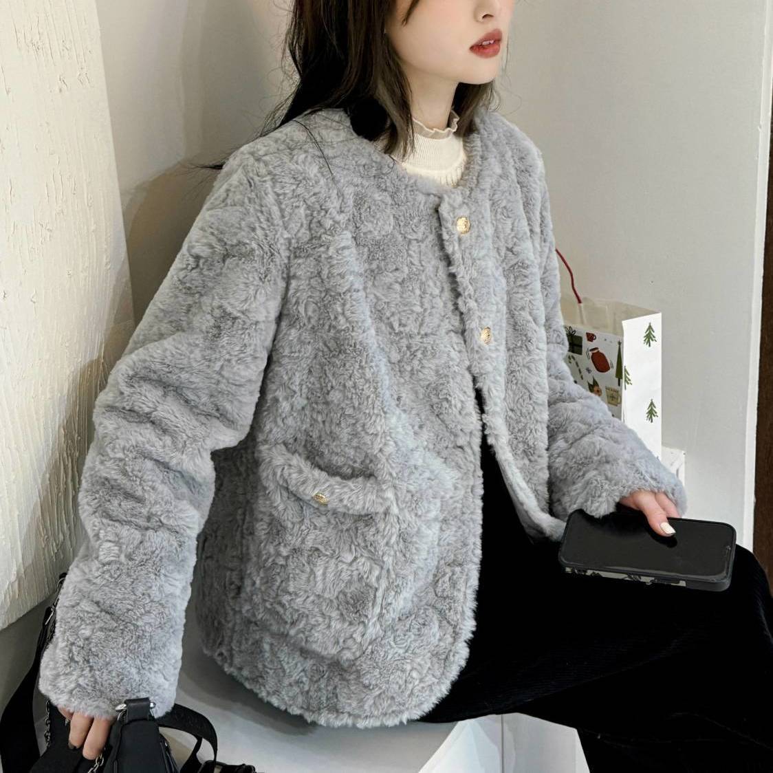 Double-Button Plush Winter Coat - SD & CO.