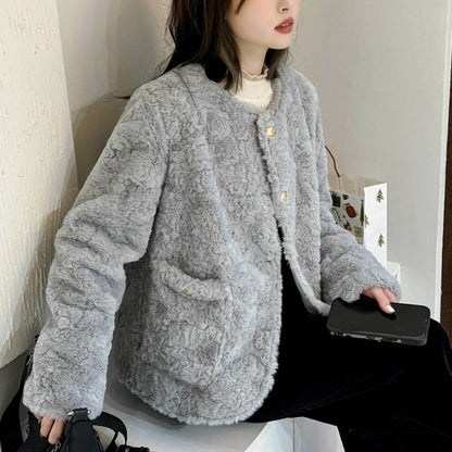Double-Button Plush Winter Coat - SD & CO.