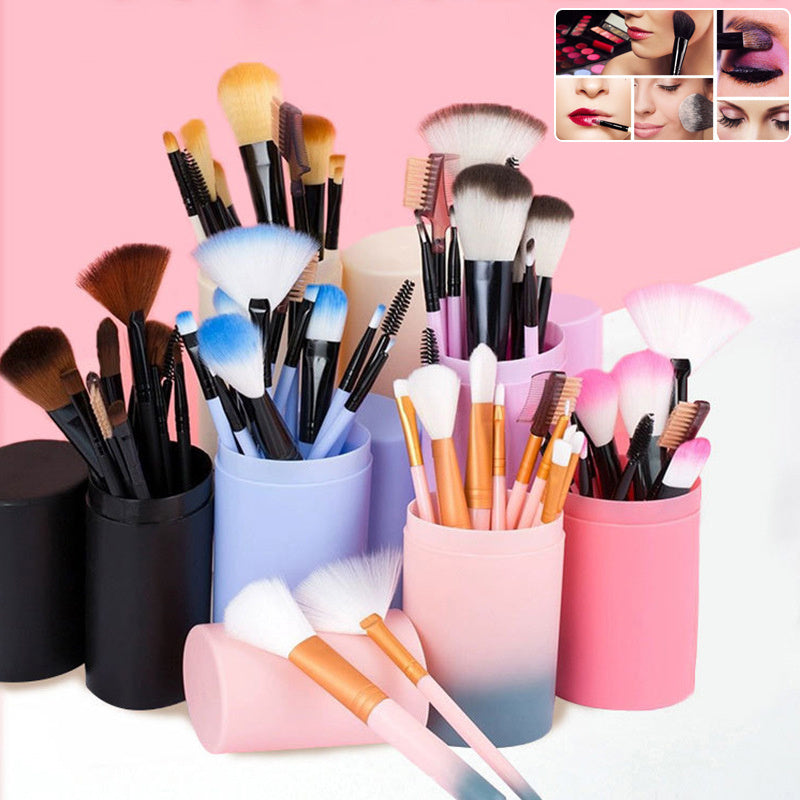 12pcs Makeup Brush Set Blush Eyeshadow Eyelash Highlighter Makeup Brush - SD & CO.