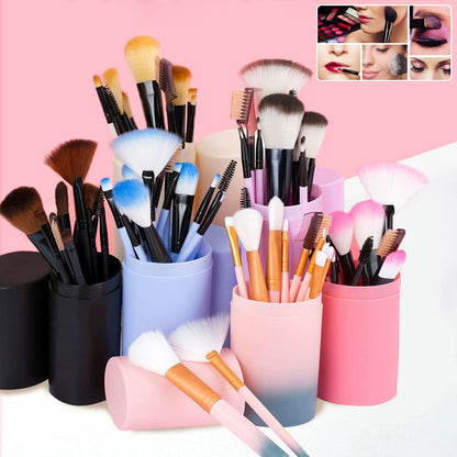 12pcs Makeup Brush Set Blush Eyeshadow Eyelash Highlighter Makeup Brush - SD & CO.