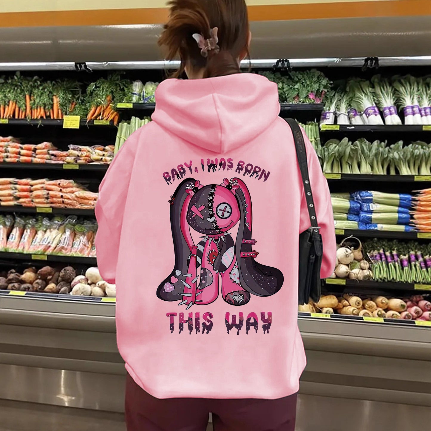 Cartoon printed hoodie