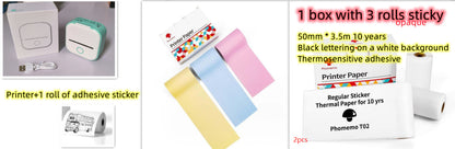 Portable Mini Thermal Label Printer Home Photo Printer Student Wrong Question Printer Bluetooth-compatible Mini Label Printer Price Tag - SD & CO.