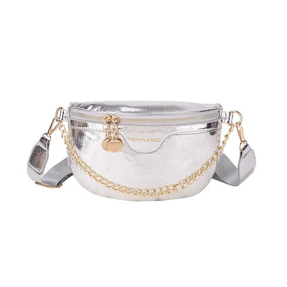 Shiny Chest Bag WesternWide Shoulder Strap Shoulder Bag