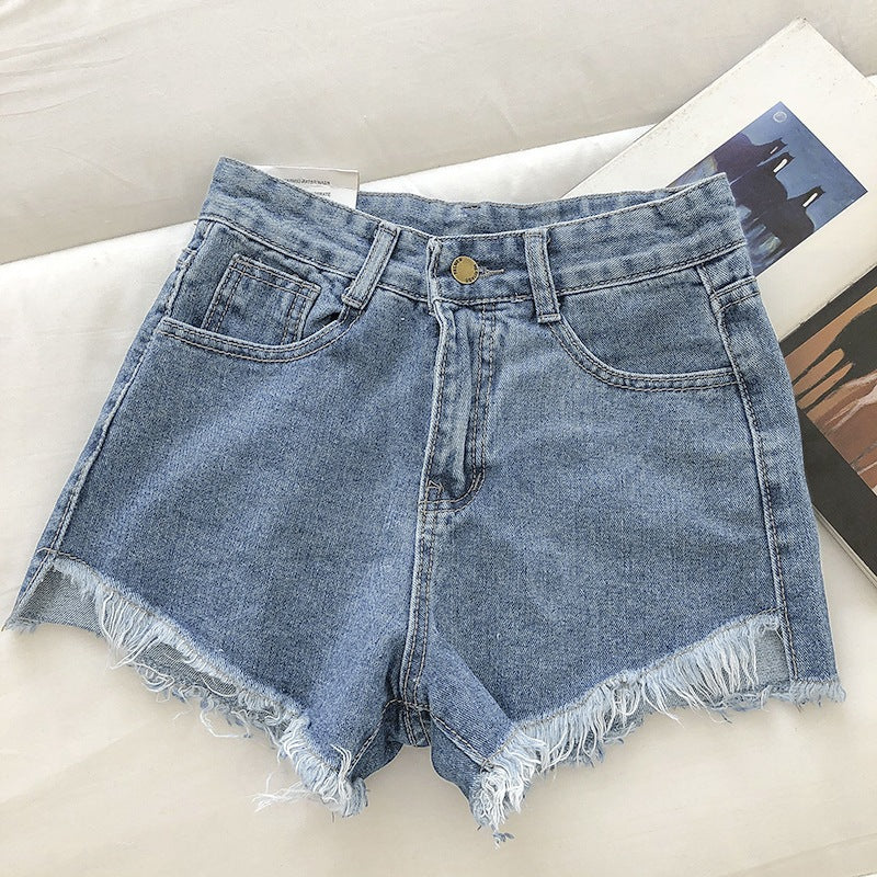 New Loose All-matching Denim Shorts Women