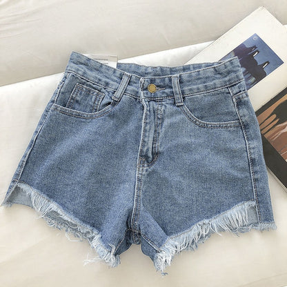 New Loose All-matching Denim Shorts Women