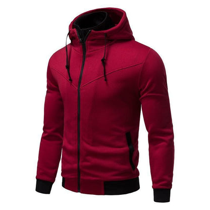 Sports Leisure Color-block Hooded Jacket