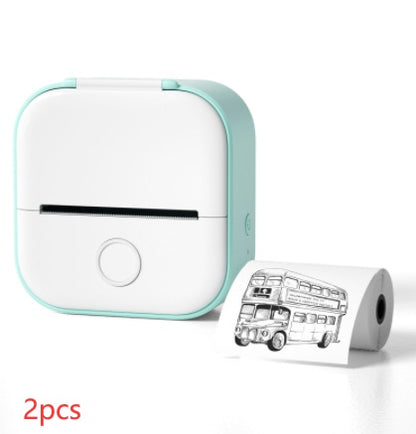 Portable Mini Thermal Label Printer Home Photo Printer Student Wrong Question Printer Bluetooth-compatible Mini Label Printer Price Tag - SD & CO.