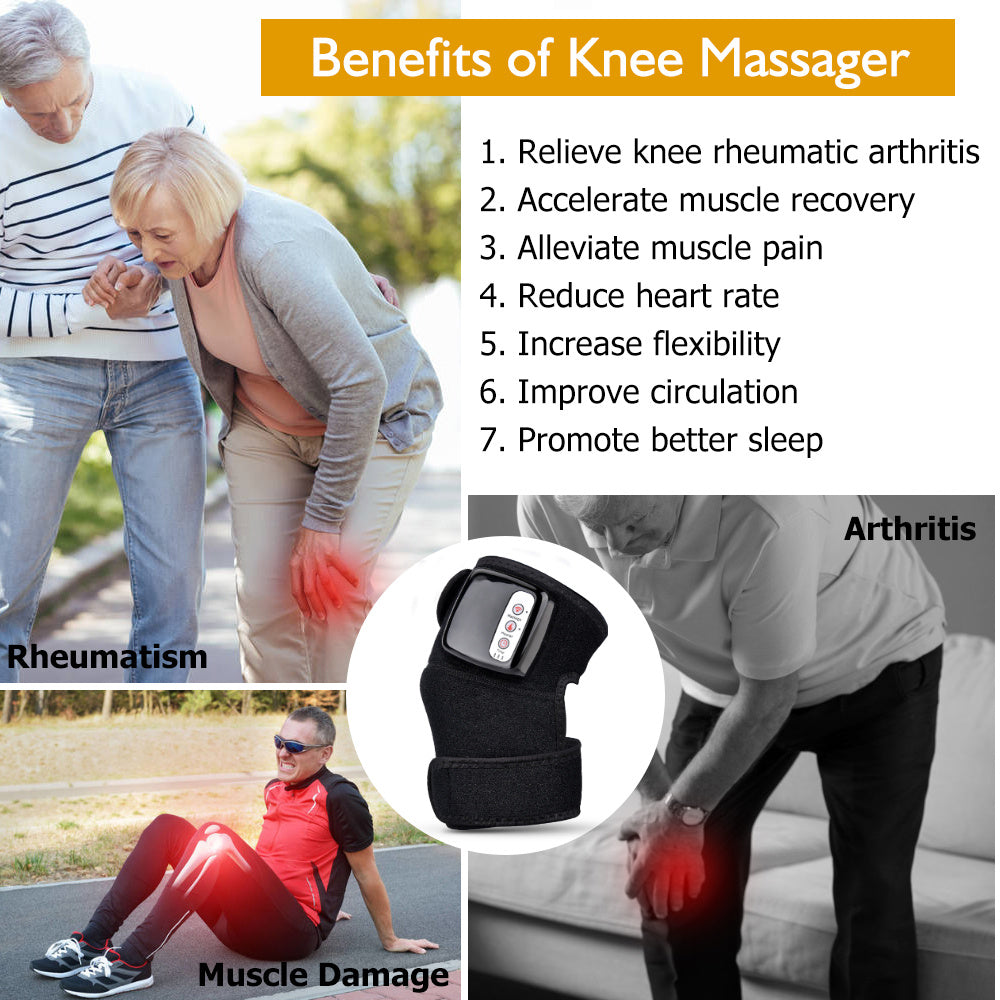 Electric Infrared Heating Knee Massager Wrap Elbow Joint Support Vibration Therapy Physiotherapy Machine Pain Relief Massageador - SD & CO.