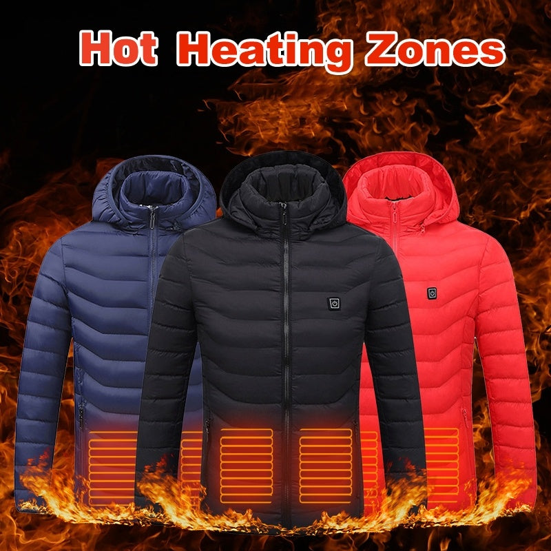 New Heated Jacket Coat USB Electric Jacket Cotton Coat Heater Thermal Clothing Heating Vest Men's Clothes Winter - SD & CO.