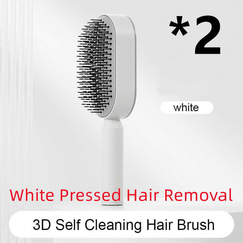 Self Cleaning Hair Brush For Women One-key Cleaning Hair Loss Airbag Massage Scalp Comb Anti-Static Hairbrush - SD & CO.