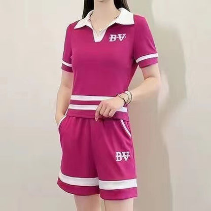 Fashionable And Youthful Women's Casual Shorts Two-piece Set